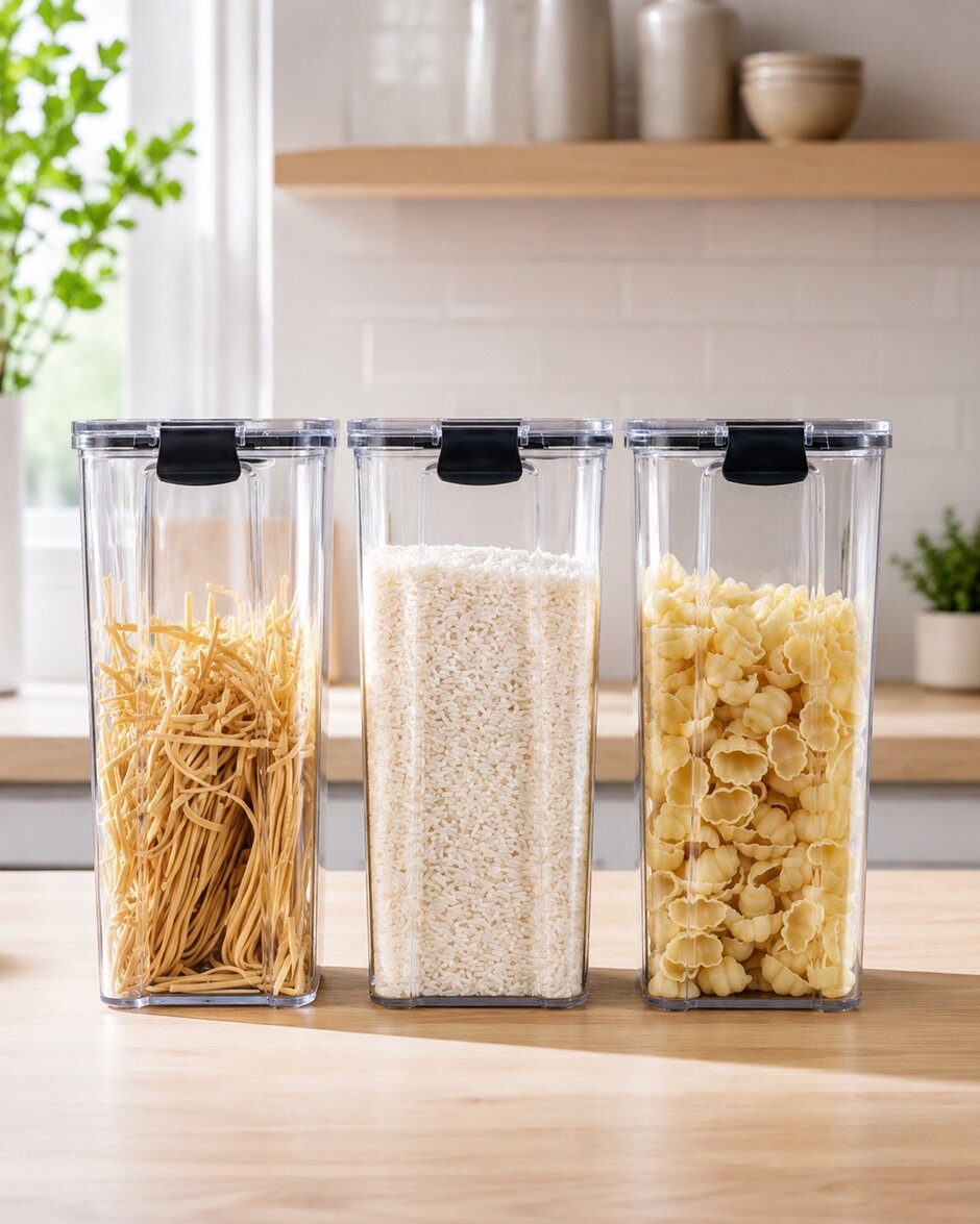 Cozinha organizada depois com kit de potes