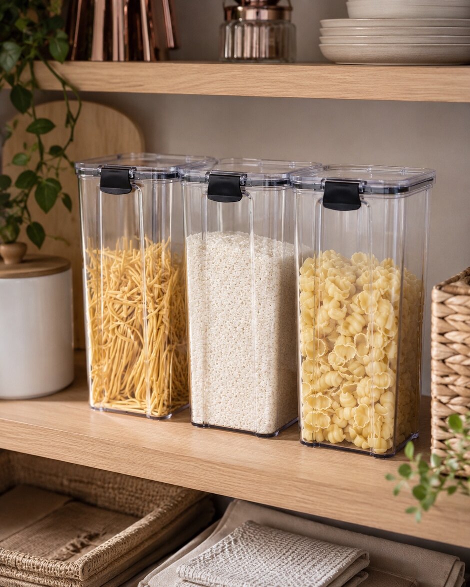 Kit 3 Potes Herméticos 2,4L · todos os tamanhos